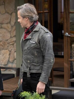 Guy Pearce Neighbours Mike Young Biker Jacket Leather