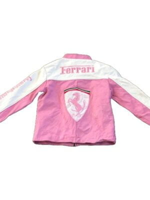 Womens Ferrari Pink Leather Jacket