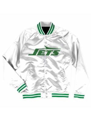 New York Jets White Satin Jacket