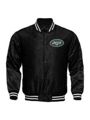 NFL Starter New York Jets Black Bomber Satin Jacket