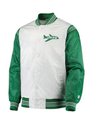 Ned Russel NFL New York Jets Starter White and Green Jacket