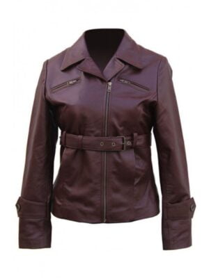 Peggy Brown Leather Jacket