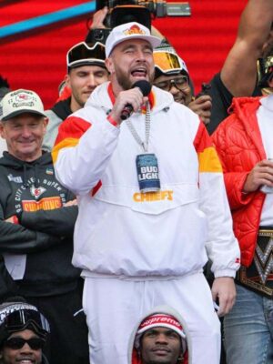 Travis Kelce Super Bowl Parade Jacket