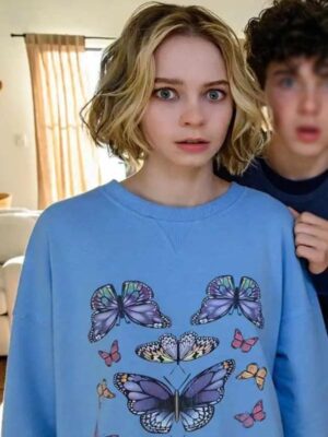 Family Switch 2023 Emma Myers Butterfly Sweatshirt