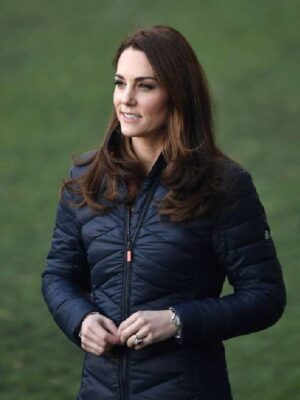 Kate Middleton Blue Quilted Jacket