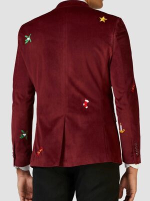 Mens Christmas Red Blazer