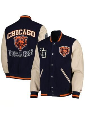 Chicago Bears Snap-Tab Varsity Jacket