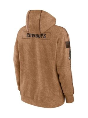 NFL Dallas Cowboys Salute To Service Brown Hoodie