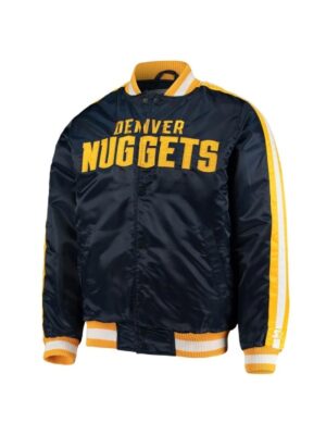 Denver Nuggets The Offensive Navy Satin Jacket