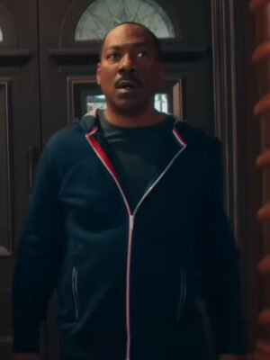 Candy Cane Lane 2023 Eddie Murphy Blue Jacket