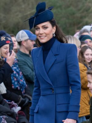 Princess Kate Middleton Royal Blue Coat