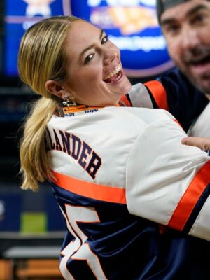 Kate Upton Justin Verlander Astros Bomber Jacket