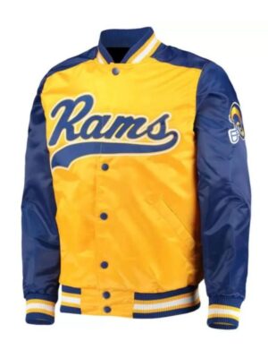 LA Rams Blue And Yellow Varsity Jacket