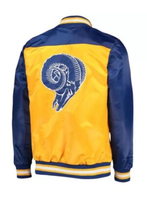 LA Rams Blue And Yellow Varsity Jacket Los Angeles Rams