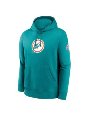 Miami Dolphins Sideline Club Blue Hoodie