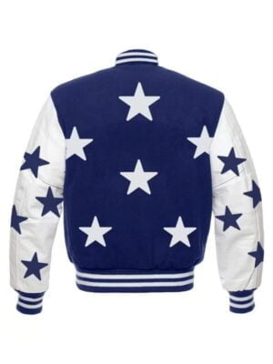 Dallas Cowboys Star Royal Blue And White Varsity Jacket