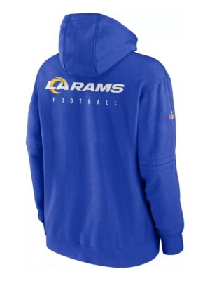 NFL Los Angeles Rams Sideline Club Blue Pullover Hoodie