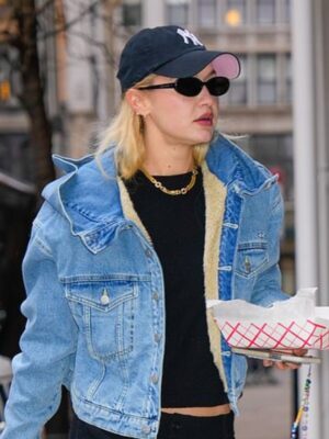 Gigi Hadid Hooded Denim Jacket