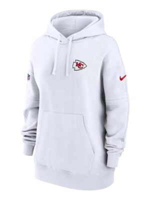 Nike Kansas City Chiefs Sideline Club White Pullover Hoodie