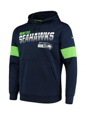 Seattle Seahawks Sideline On-Field Performance Blue Hoodie