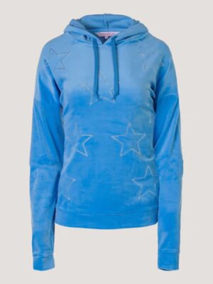 Paris In Love S02 Paris Hilton Blue Star Embellished Hoodie