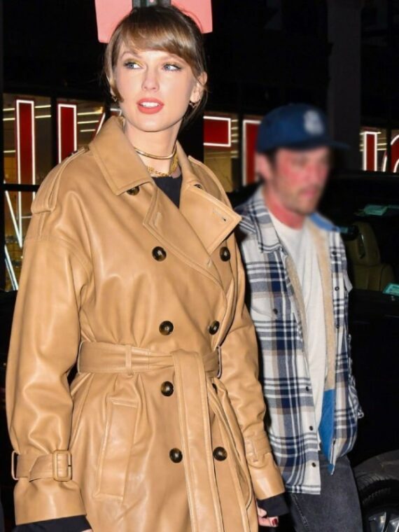 Taylor Swift Leather Trench Coat