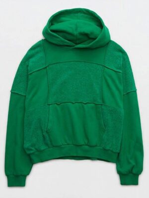 Aerie Sherpa Patchwor Hoodie