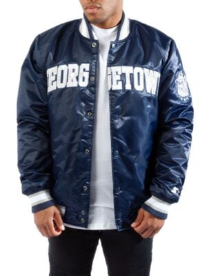 Georgetown Hoyas Stater Satin Bomber Jacket