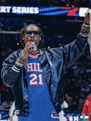 Ying Yang Twins 76ERS Leather Varsity Jacket