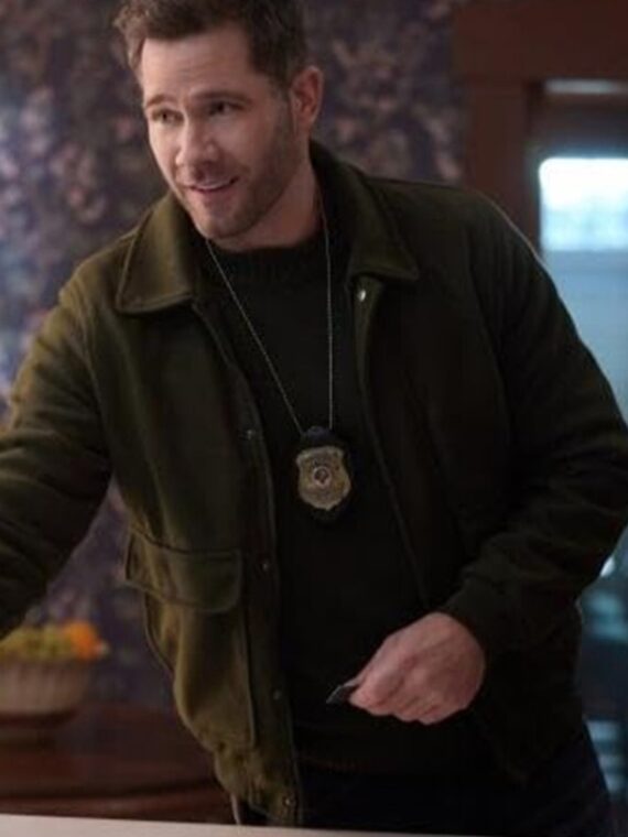 Crimetime Freefall 2024 Luke Macfarlane Green Jacket