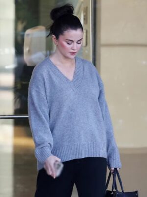 Selena Gomez Oversized Crewneck Sweater