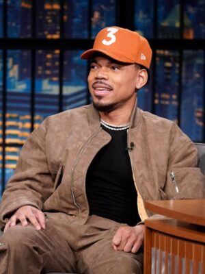 Late Night with Seth Meyers Chance The Rapper Brown Jacket