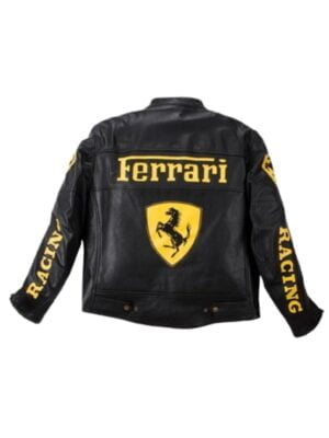 Ferrari Black Leather Jacket