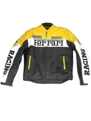 Ferrari Motorcycle Black and Yellow Jacket california outfit