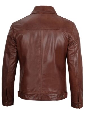 Mens Premium Brown Leather Jacket