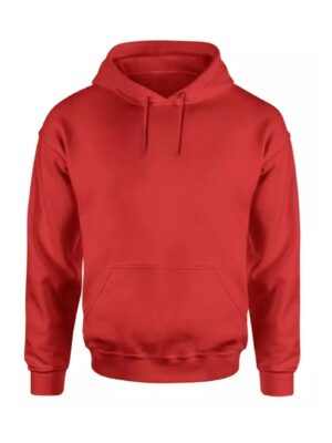 Red Plain Pullover Hoodie