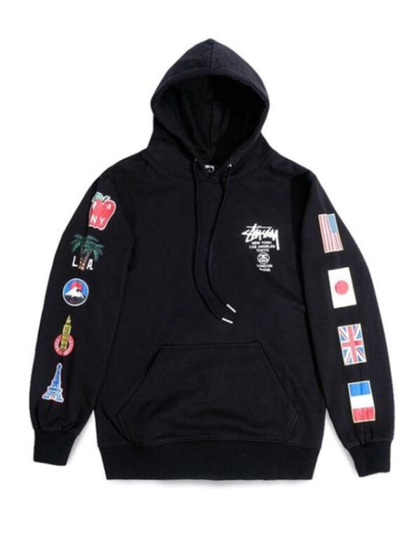 Stussy World Flags Hoodie (Black)