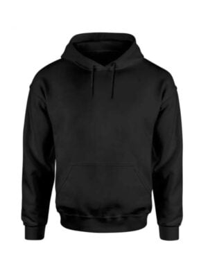 Plain Black Unisex Hoodie