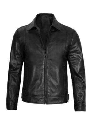 Vintage Black Mens Leather Jacket