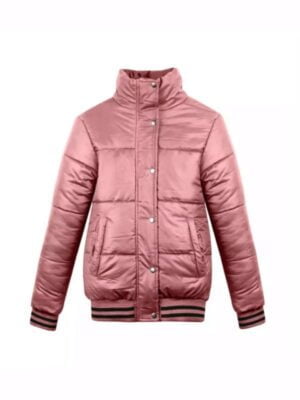 Hot Pink Winter Puffer Bomber Jacket for Women's