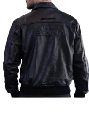 Ayrton Senna Mclaren Leather Jacket Black