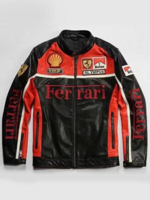 Ferrari F1 Vintage Leather Jacket