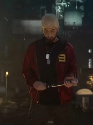 Eminem Houdini Red Hooded Zip Up Jacket