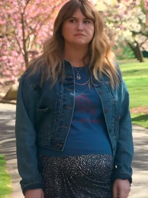 Kinda Pregnant 2025 Jillian Bell Denim Jacket