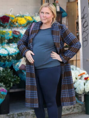 Kinda Pregnant 2025 Amy Schumer Plaid Coat