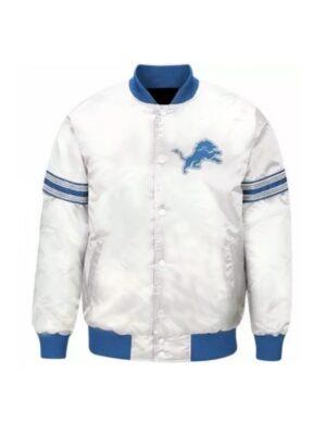 Detroit Lions Striped Satin Jacket