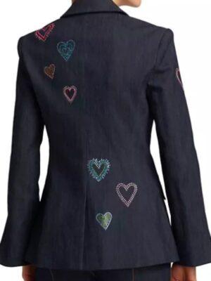 The Today Show Savannah Guthrie Heart Denim Blazer