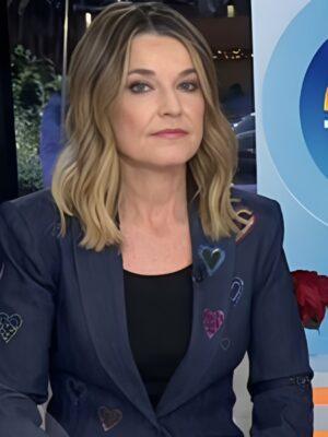 The Today Show Savannah Guthrie Heart Denim Blazer