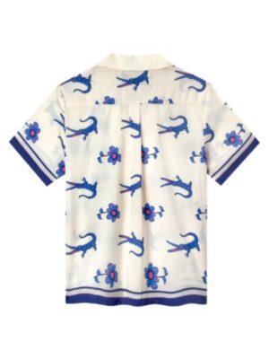 Lochlan Ratliff The White Lotus S03 Sam Nivola Crocodile & Floral Print Shirt