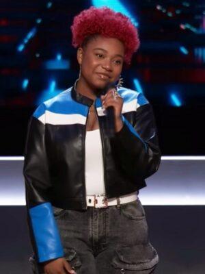 The Voice S27 Alanna Lynise Striped Jacket